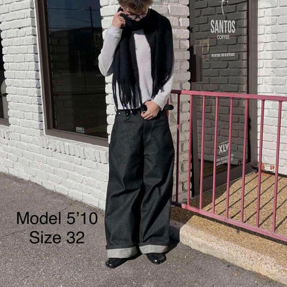14oz Black Raw Japanese Denim